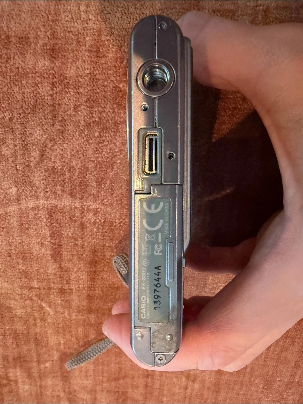 AS IS Casio Exilim Pink-Silver Compact Digital Camera with Wrist Strap vintage